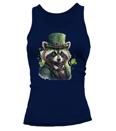 Badass Gangster Racoon St Patricks Day Tank top Woman