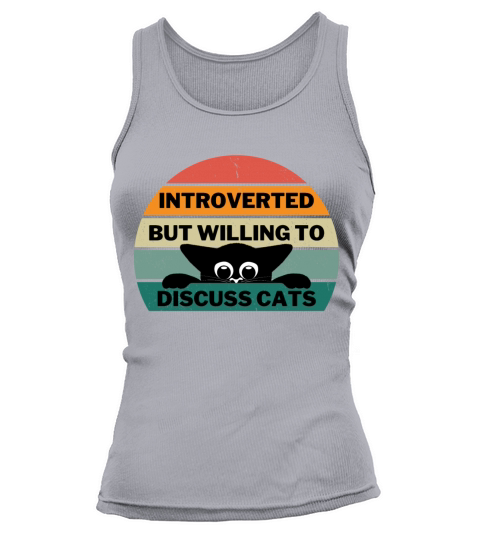 Introverted But Willing To Discuss Cats Vintage Tank top Woman