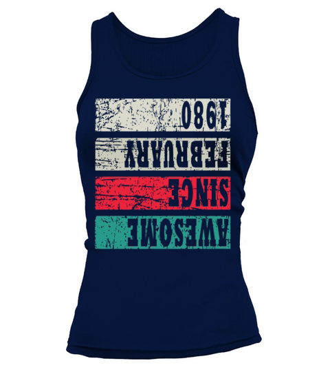 Retro Birthday Year Vintage 1980 Tank top Woman