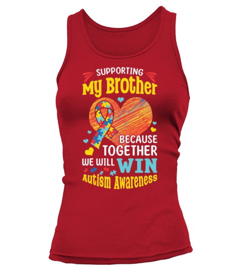 Supporting My Brother Together Autism Awareness Tank top Woman