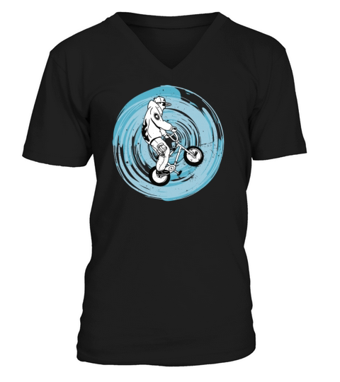 BMX Bike cyclist BMX-ramp Bicycle Vintage cycling V-Neck T-shirt