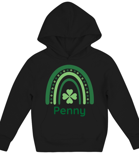 Penny Clover Charm Boho Rainbow Kids Hoodie