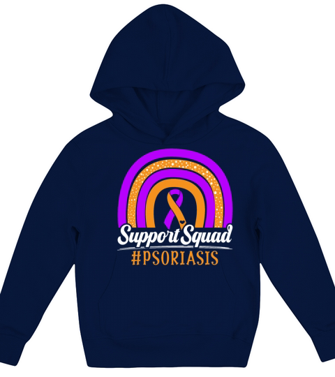 Support Squad Skin Disease Psoriasis Awareness Kids Hoodie