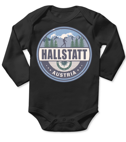 Hallstatt Austria Austrian Alps Vintage Hiking Long Sleeve Baby One-Piece