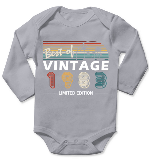 Original 1983 vintage birthday retro Long Sleeve Baby One-Piece