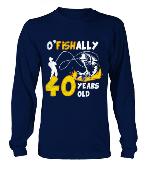 40th Birthday Fishing 1973 Vintage Fisherman Angle Long sleeved Unisex