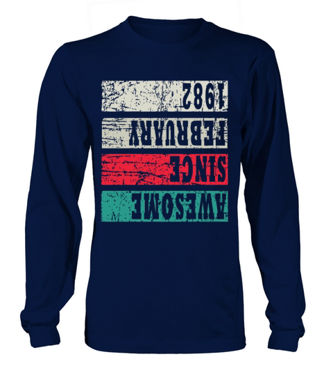 Retro Birthday Year Vintage 1982 Long sleeved Unisex