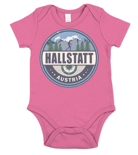 Hallstatt Austria Austrian Alps Vintage Hiking Short Sleeve Baby One-Piece