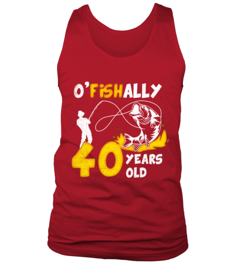 40th Birthday Fishing 1973 Vintage Fisherman Angle Tank Top Unisex