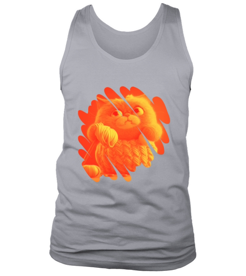 Funny and Cute Cat with a Ball of Wool Tank Top Unisex
