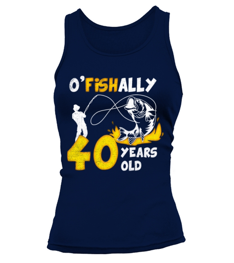 40th Birthday Fishing 1973 Vintage Fisherman Angle Tank top Woman
