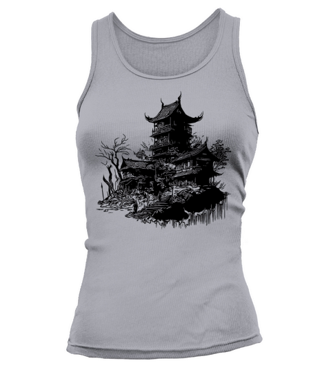 Japanese Architecture Temple In Retro Design Tank top Woman