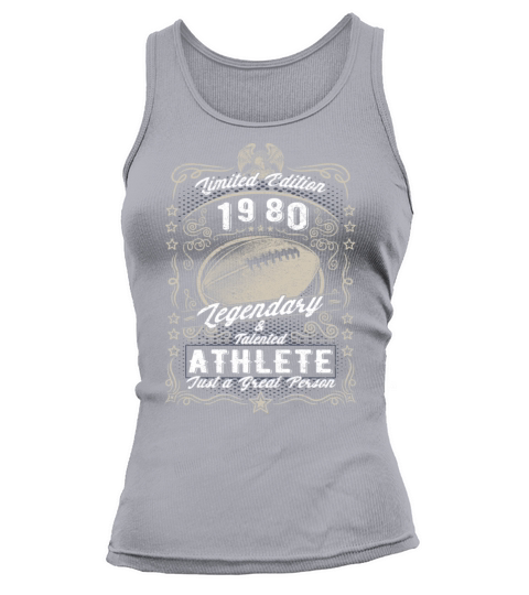 Vintage 1980 Football Birthday Gift Sport Hobby Tank top Woman