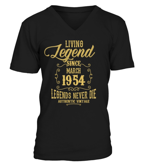 Living Legend since March 1954 V-Neck T-shirt