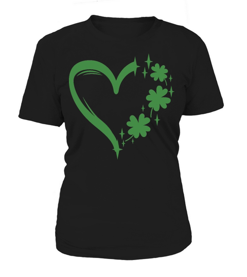 Heart with Lucky Leaf Retro St Patrick Women's T-Shirt