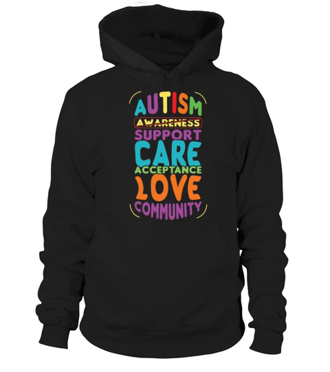 Acceptance Love Colorful Puzzle Autism Awareness Hoodie Unisex