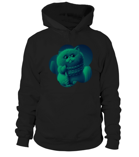 Funny and Cute Cat with a Ball of Wool Hoodie Unisex