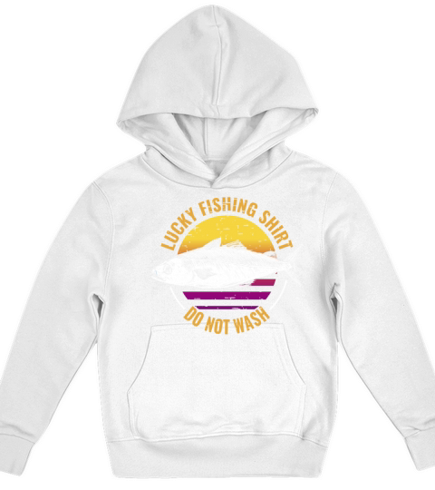 Lucky Fishing Shirt for Fish Hunter and Fisherman Kids Hoodie