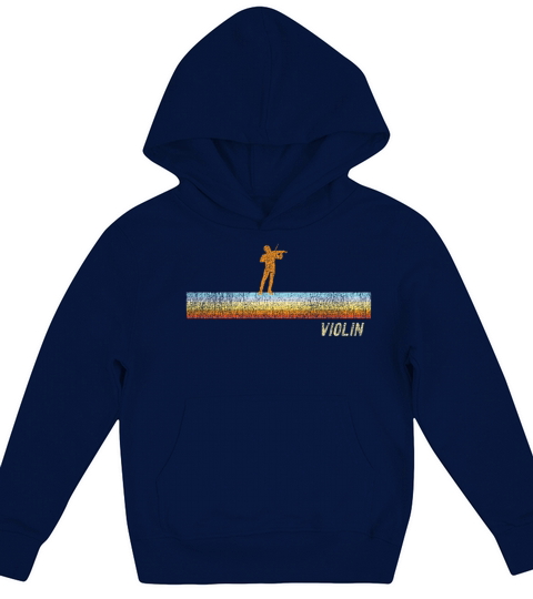 Violin Violinist Retro Vintage Kids Hoodie