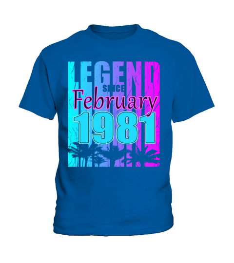 Born 1981 February 42nd Bday Present Present Kids T-Shirt