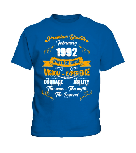 February 1992 Vintage Birthday Present Kids T-Shirt