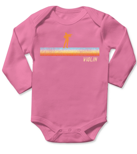 Violin Violinist Retro Vintage Long Sleeve Baby One-Piece