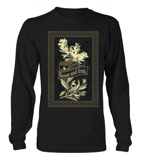 Olives - flower and fruit-Vintage Long sleeved Unisex