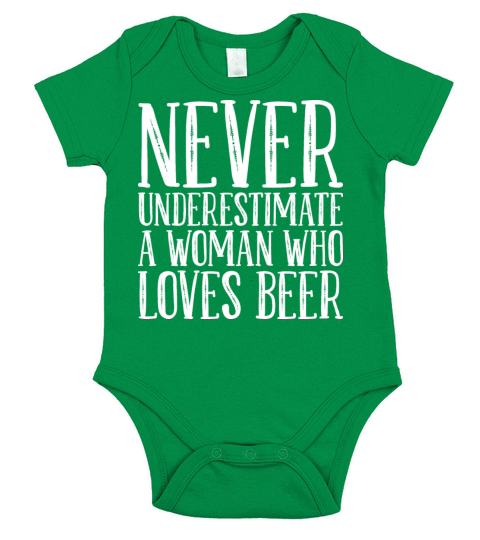 Beer Women Drunk Short Sleeve Baby One-Piece