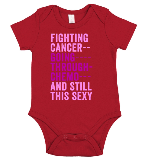 Cancer Fighter Inspirational Quote Men Women Chemo Short Sleeve Baby One-Piece