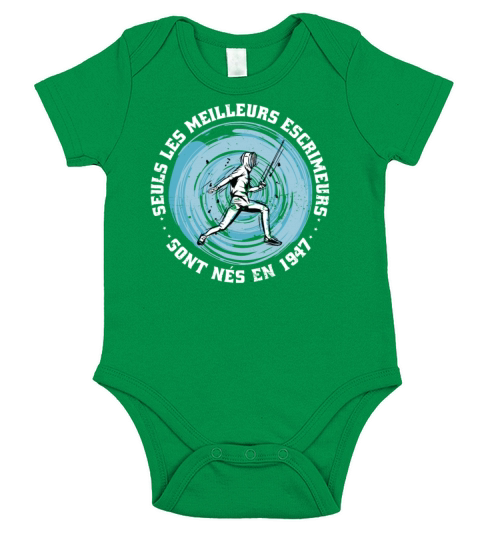 Fencers born in 1947 Birthday Vintage Short Sleeve Baby One-Piece