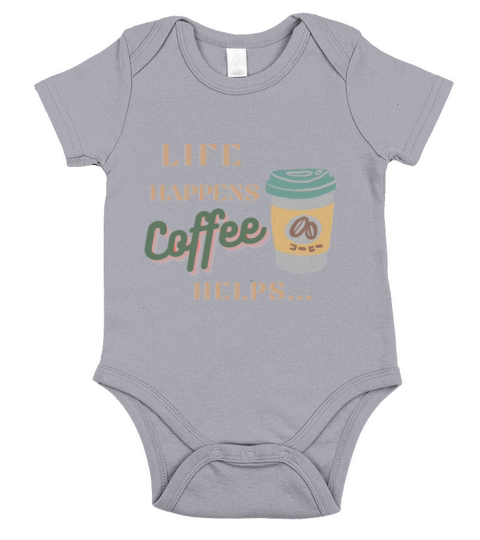 Life happens coffee helps Short Sleeve Baby One-Piece