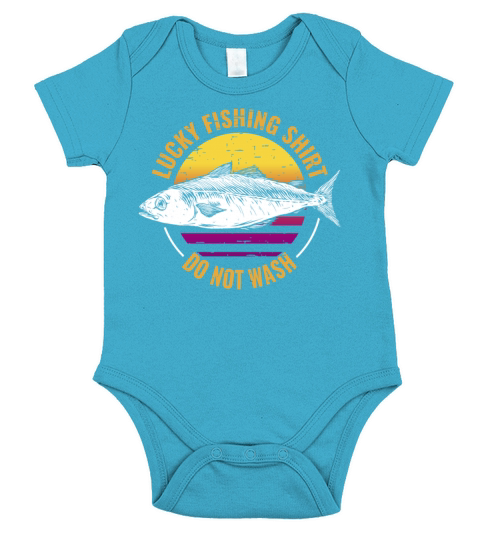 Lucky Fishing Shirt for Fish Hunter and Fisherman Short Sleeve Baby One-Piece