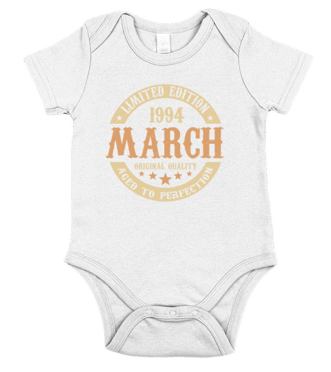 March 1994 Vintage Birthday Present Short Sleeve Baby One-Piece