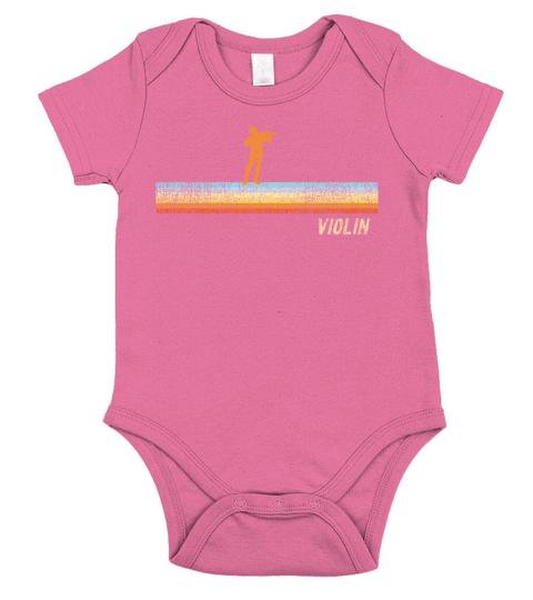 Violin Violinist Retro Vintage Short Sleeve Baby One-Piece