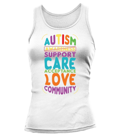 Acceptance Love Colorful Puzzle Autism Awareness Tank top Woman