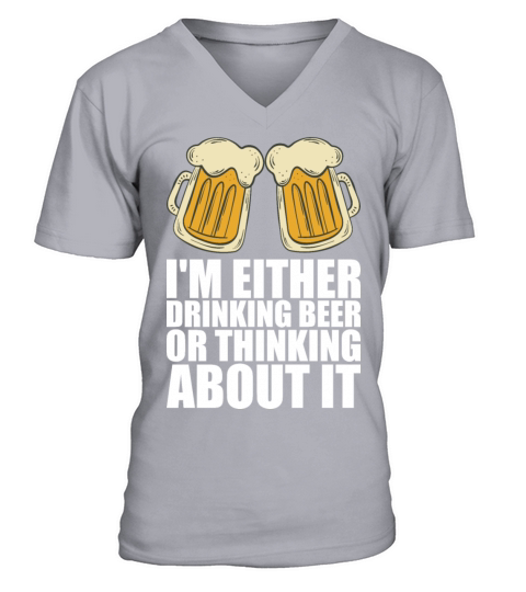 Man cave Beer drinking V-Neck T-shirt
