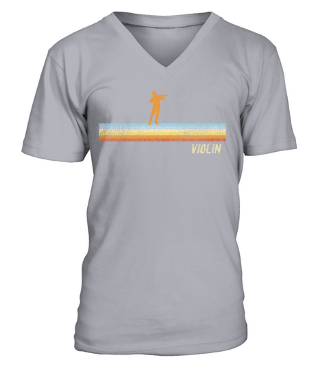 Violin Violinist Retro Vintage V-Neck T-shirt