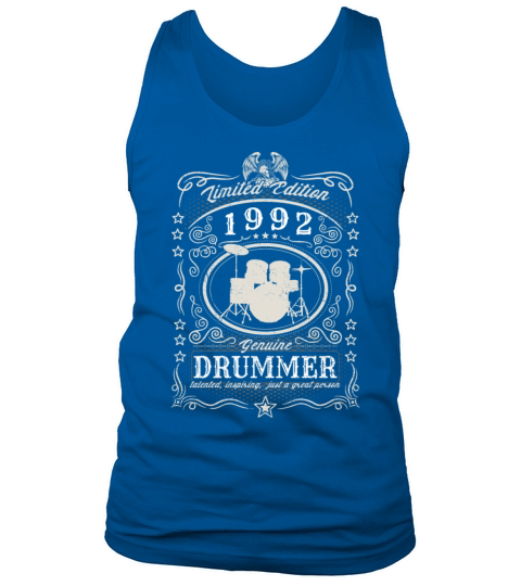 Vintage 1992 Drummer Birthday Gift Percussionist Tank Top Unisex