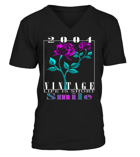 2004 Born Vintage Rose Gift V-Neck T-shirt