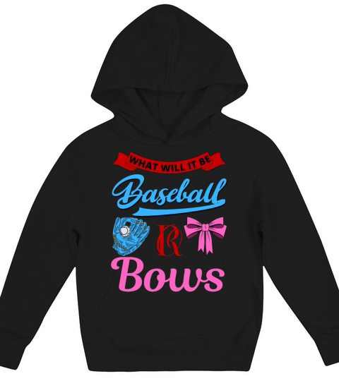 Gender Reveal Baseball Quote for a Baseball Family Kids Hoodie