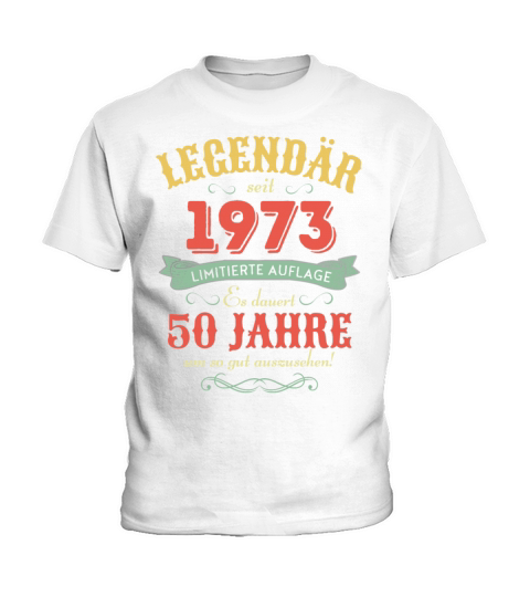 50th Birthday Vintage 1973 Kids T-Shirt