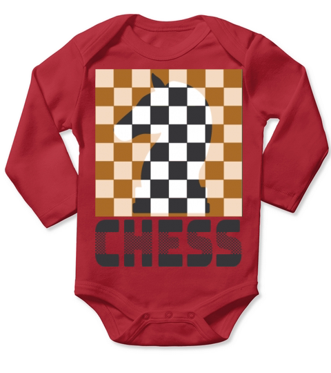 Funny design chess game Fun gift idea Long Sleeve Baby One-Piece