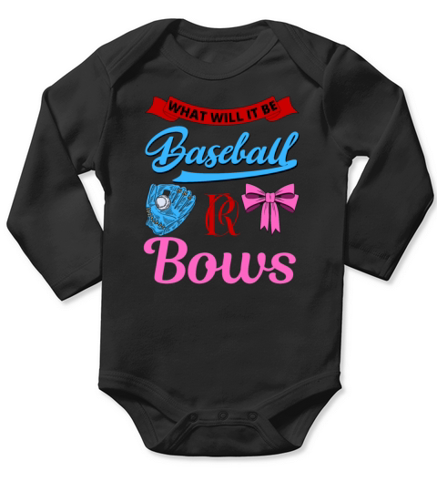 Gender Reveal Baseball Quote for a Baseball Family Long Sleeve Baby One-Piece