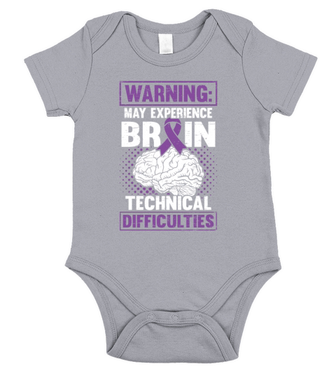 Brain Technical Purple Ribbon Epileptic Epilepsy Short Sleeve Baby One-Piece