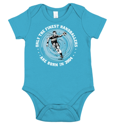 Handballers born in 2004 Birthday Vintage Ballgame Short Sleeve Baby One-Piece