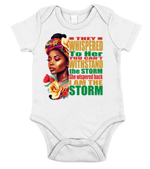 I Am the Storm African Woman Black History Month Short Sleeve Baby One-Piece