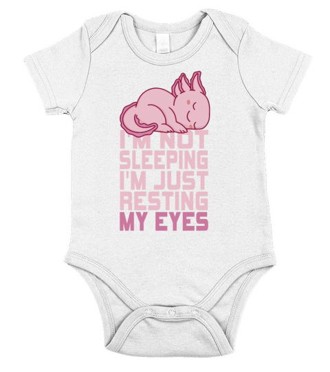 Im Not Sleeping Im Just Resting My Eyes Short Sleeve Baby One-Piece