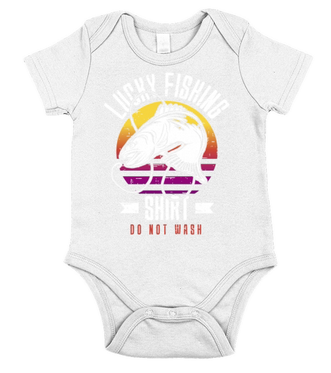 Lucky Fishing Shirt for Fish Hunter and Fisherman Short Sleeve Baby One-Piece