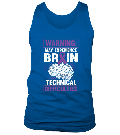 Brain Technical Purple Ribbon Epileptic Epilepsy Tank Top Unisex
