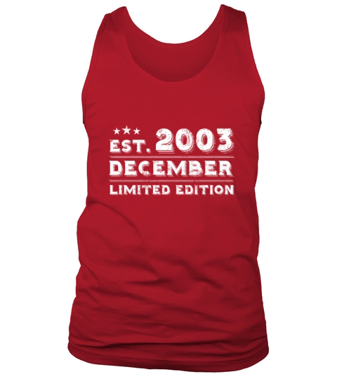 Est December 2003 - Birthday Present - Vintage Tank Top Unisex